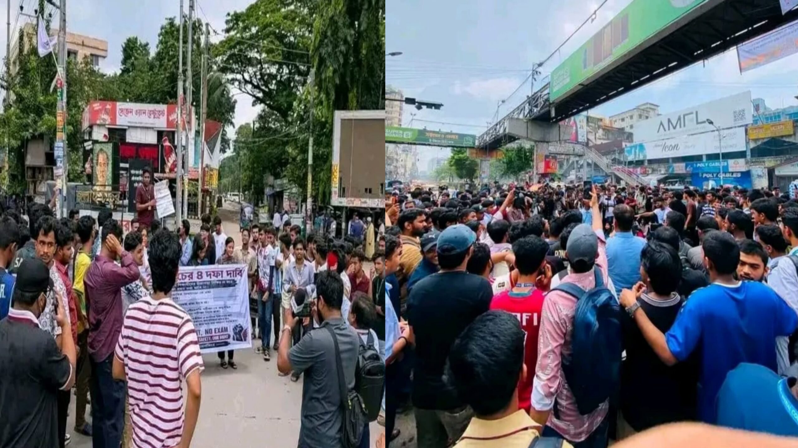 শিক্ষামন্ত্রীর পদত্যাগ দাবিতে সিনসেল্যাবে বিক্ষোভ, স্লোগানে মুখর শিক্ষার্থীরা